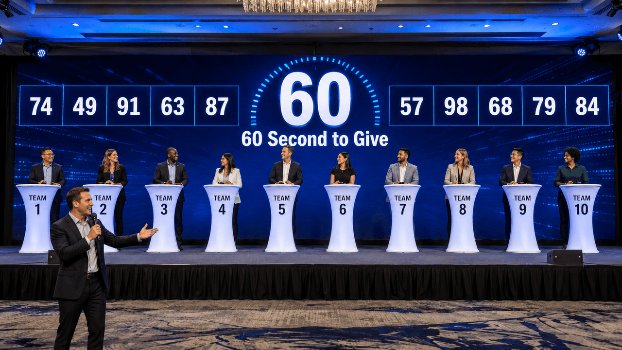 60 Seconds Prep — 60 Seconds to Give team building with Building Teams